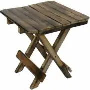 Wooden Folding Stool 12 Inch Square Side Table Planter Table Home/Office Decor