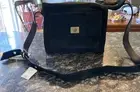 NWT Vintage Anne Klein II For Oroton Black Suede Crossbody Bag