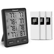 Indoor Outdoor Thermometer Wireless with 3 Remote Sensors, Digital Hygrometer.