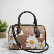 NWT Coach CZ590 Rowan Satchel Bag In Signature Canvas With Floral Print