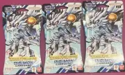 3 NEW Packs Of Digimon Exceed Apocalypse 12-Card Booster Packs (BT15) BANDAI