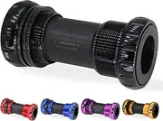 DJC Bike Bearing Bottom Bracket BSA 68-73mm English Threaded BB 24mm Spindle, Fit MTB Road Bike Hollow Deore XT SLX R7000 R8000 4700 5800 6800 IXF Prowheel(24-24mm Black)