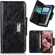[YBROY] Case for Sony Xperia 1 V, Magnetic Flip Leather Premium Wallet Phone Case, with Card Slot and Folding Stand, Case Cover for Sony Xperia 1 V.(Black)