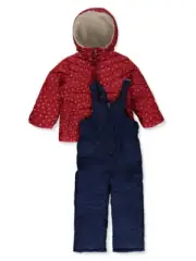 Pink Platinum Girls' 2-Piece Hearts Snowsuit Set