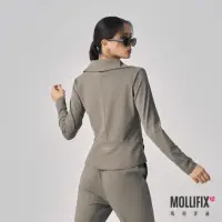 在飛比找momo購物網優惠-【Mollifix 瑪莉菲絲】極致修身羅紋訓練外套、訓練外套