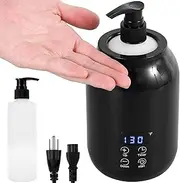 Massage Oil Warmer with Two Oil Bottle, Smart Touch Key Electric Lotion Bottle Warmer Heater, Smart Touch Key Electric Warm Lotion, Lube Gel Cream Warmer for Home Pro Salon Spa Massage
