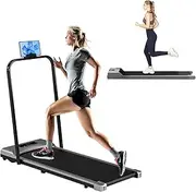 Syekcl Walking Pads, Family Offices Under The Table Treadmill, 2 -in -1 Portable Walking Treadmill with Remote Control, armrests, Folding and Jogging Machines for Family