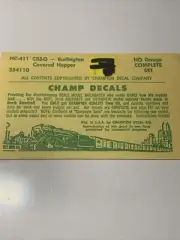 HO Champ Decals HO Scale HC-411 Burlington CB&Q Covered Hopper NIP