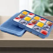 Ice Cube Trays 15 Cubes Silicone Ice Cube Molds with Spill-Resistant Lid, Reusab