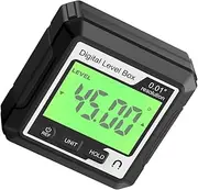 GARVALON Mini Digital Protractor Inclinometer Accurate Angle Level Gauge Tool for Woodworking Automotive Repair and Machine Tool Positioning Backlit Lcd Display