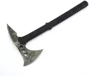 Tactical Tomahawk- Throwing Hatchet, Versatile Survival Tactical Axe and Emergency Breaching Tool with Spike for Outdoor Survival Hiking Camping with Non-Slip Handle and Sheath (Camouflage)