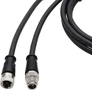 HangTon M12 Ethernet Cable Adapter, 8 Pin X-Coded，Male to Female Connector for Basler Cognex Kathrein Keyence Baumer Sick Datalogic Machine Vision Sensor Code Reader 50cm