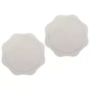 2 Pack Flower Diatomite Drink Coasters 12Inch, Light Gray