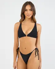 [Kaiami] Kaiami Women's Ash Bralette Bikini Top in Black Size 10 10 Black