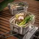 【800度C】露營炊煮不鏽鋼便當盒 /上蓋兼托盤 / 上蓋兼砧板『ABC Camping』炊具 餐盒 保鮮盒