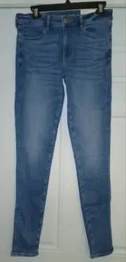 NWT American Eagle Outfitters Womens Next Level Stretch Blue Jegging Jeans 6