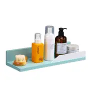 Catzon Floating Shelf for Bathroom Kitchen Adhesive No Drilling Shower Caddy-Blue