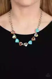 Paparazzi Jewelry Accessories - Dreamy Drama - Orange Necklace