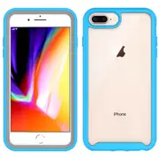 MCC Shockproof Bumper Case iPhone 6 Plus / 6s Plus Clear Back Cover Apple [Sky Blue]