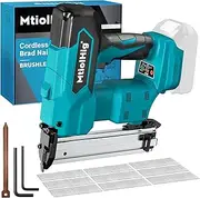 Cordless Brad Nailer for Makita 18V Lithium-Ion Battery, Powered Electric Nail Gun for Wood 18GA, Brushless Motor, 2 Mode, 18 Gauge 5/8 to 1-1/4 Inch, Lightweight and Ergonomic, Tool Only