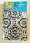Medallion Tablecloth Zipper Umbrella Hole Flannel Backed Vinyl Beach House 52x70
