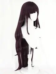 HAGERYLB Purple Long Wig Cosplay Anime Dangan Ronpa Tsumiki Mikan Costume Danganronpa Heat Resistant Hair Women Cosplay Wigs