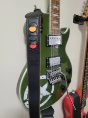 Bulldog - Premium Black & Brown Guitar Strap w/ 3 Pick Pockets (Picks Included)