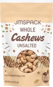 - Whole Cashews Unsalted, 16 Ounces (1 Lb)