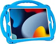 Adocham Kids iPad 9th/8th/7th Generation Case with Stand Handle, Lightweight Shockproof Silicone iPad Cover 10.2 inch 2021/2020/2019 (Blue)