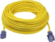 100 ft Heavy Duty Outdoor Extension Cord 14/3 SJTW with Lighted Locking Conne...