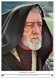 2020 Topps STAR WARS Living OBI-WAN KENOBI 10 x 14 Fine Art Print GOLD 1/1
