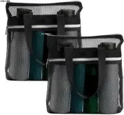Mesh Shower Caddy Bag, 2 Packs Portable Shower Tote Bag with Zipper, Travel