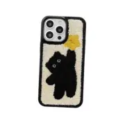 Compatible with iPhone 15 Pro Max Cat Phone Case,Cute Star Furry Phone Star Cat
