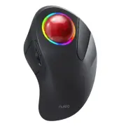 M505B Wireless Trackball Mouse, Rechargeable Ergonomic RGB Rollerball Mouse, ...