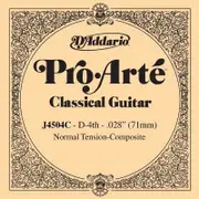 D'Addario J4504C Pro-Arte Composite Classical Guitar Single String, Normal Tension, Fourth String