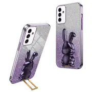 Mobile Phone Cover for Samsung Galaxy A13 5G Case Glitter Powder PC+TPU Shell with Kickstand