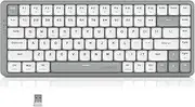 E-YOOSO Z-84 84 Keys Ultra-Slim Wireless Bluetooth/USB Wired Mechanical Keyboard with White LED Backlit, Low-Profile G Mechanical Red Switch Compatible with Mac Windows
