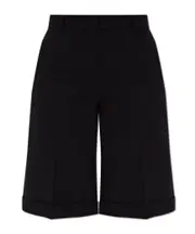 Moschino Creased Turn-Up Hem Shorts IT38 black