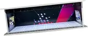 1/64 Diecast Car Display Case Garage Display Case Protection, with LED Lights 1/64 Scenery Diorama Parking Lot for Sports Car , Black