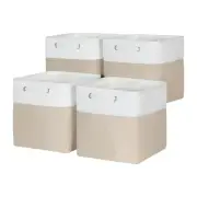 Large Cube Storage Bins, 13 x 13 x 13 inch Foldable Fabric Storage Cubes with