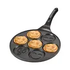 7 Cup Pancake Pan Non-stick Griddle Pancake Maker for Kids Breakfast(Black) Hot