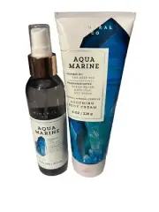 Bath & Body Works Aquamarine Set 6oz Mist and 8oz Cream RETIRED/RARE/NEW