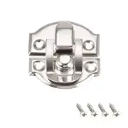 Box Latch, Small Size Silver Tone Decorative Hasp Jewelry cases Catch 10 pcs