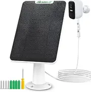 [Sabilor] Solar Panel for Security Camera Compatible with Eufycam 2C/2C Pro/E40/E20/2/2 Pro/E, 5V 4W Solar Panels for Camera, Micro USB & Type-C Port 9.8ft Cable, IP65 Waterproof, Secure Wall Mount