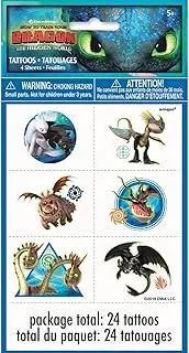 How to Train Your Dragon Party Tattoo Sheets, 24 Ct.