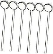 DINHEAROM 6Pcs Transparent Glass Coffee Spoons Mini Mixing Spoons for Coffee Tea Dessert and Ice Comfortable Handle for Home and Parties