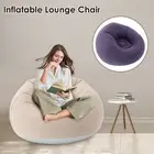 Inflatable Lounge Chair Foldable Portable Inflatable Lazy Sofa 80kg Load tebAO