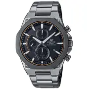 CASIO 卡西歐 EDIFICE 輕薄八角設計太陽能計時手錶-黑/鐵灰44mm EFS-S570DC-1A