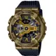 【CASIO 卡西歐】G-SHOCK 復古未來銅色質感 金屬錶殼 人氣雙顯 黑X金_GM-110VG-1A9_48.8mm