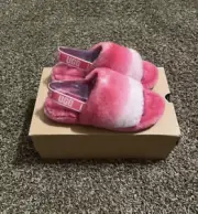 New Youth Ugg Fluff pink Yeah Slide Size 6 1120772K